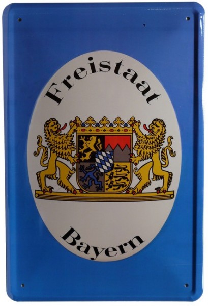 Blechschild "Freistaat Bayern München"