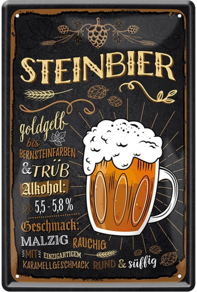 Blechschild "Steinbier"