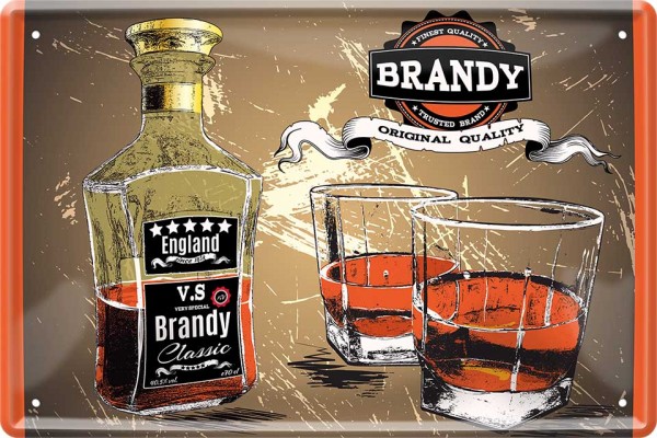 Blechschild " England Brandy "