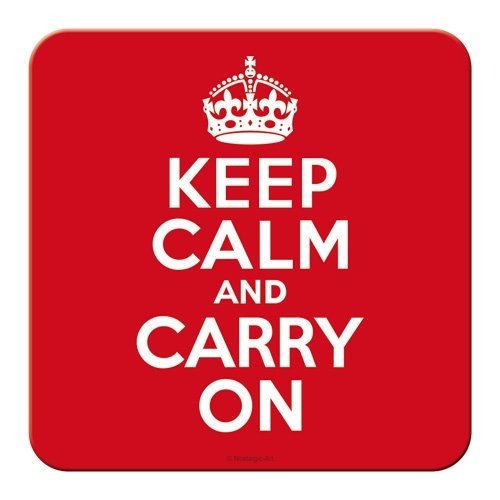 Untersetzer einzeln " United Kingdom Keep Calm and Carry "