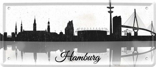 Blechschild "Hamburg Kulisse Stadtbild"