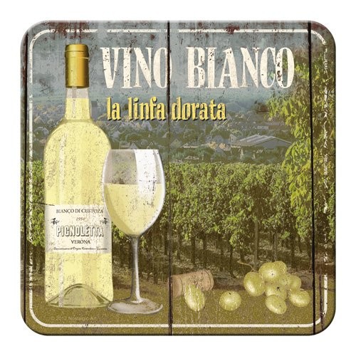 Untersetzer einzeln " Vino Bianco Weisswein "