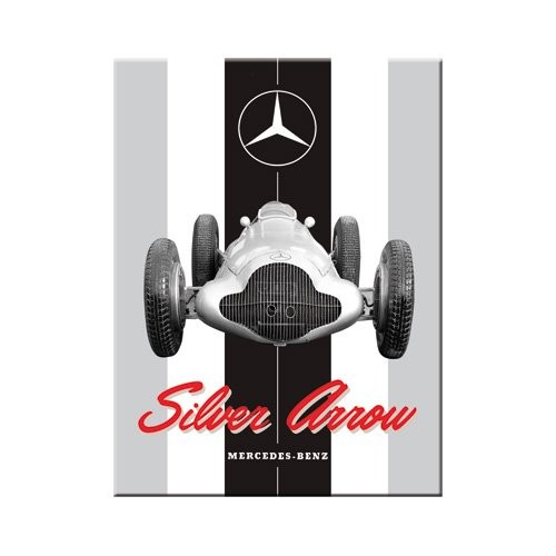 Kühlschrank Magnet 6 x 8 cm "Mercedes Benz - Silver Arrow"