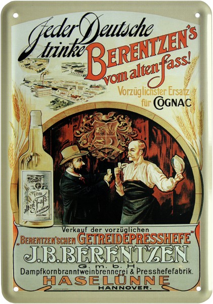 Postkarte " Berentzen Cognac "