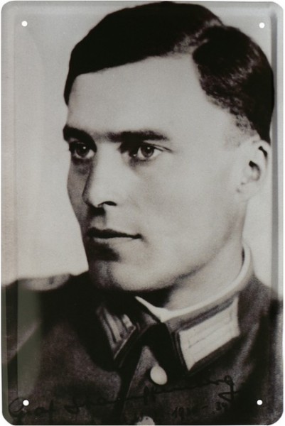Blechschild " Claus Schenk Graf von Stauffenberg "