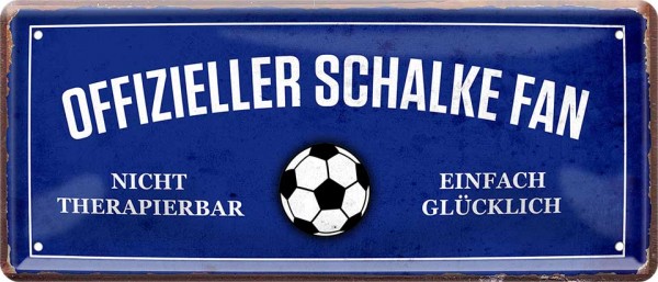 Blechschild "Fußball - Offizieller Schalke Fan"