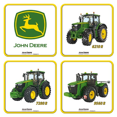 Untersetzer-Set 4-tlg " John Deere Traktor Programm"