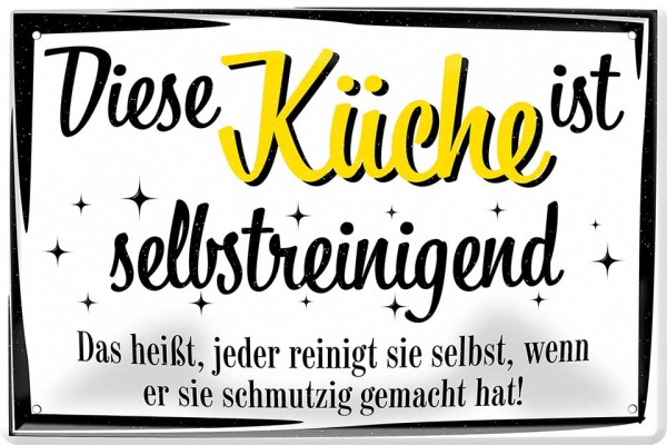 Blechschild XXL Küche Lindner Kräuter 