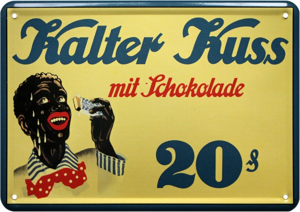 Postkarte "Kalter Kuss mit Schokolade "