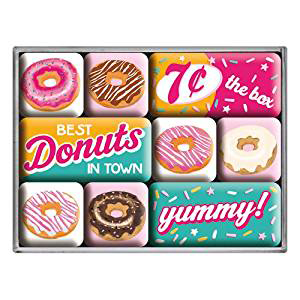 Kühlschrank Magnet-Set 9-tlg "USA Donuts"