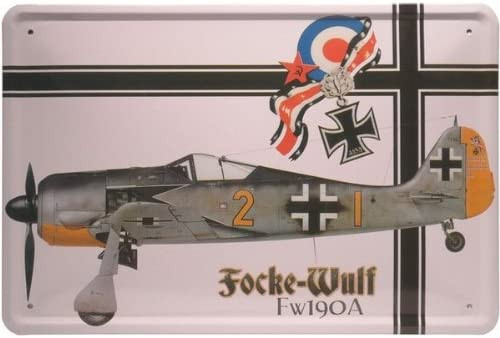 Blechschild "Focke-Wulf FW190A Flugzeug"