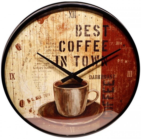 Wanduhr ∅ 31 cm " Best Coffee in Town "