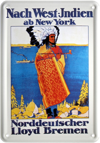 Postkarte "Norddeutscher Lloyd Bremen - nach West-Indien "