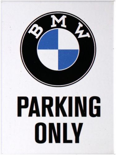 Kühlschrank Magnet 6 x 8 cm "BMW Parking Only Auto Motorrad Car"