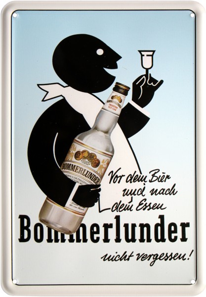 Postkarte " Bommerlunder nicht vergessen "