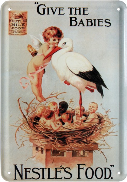 Postkarte "Give the babies Nestle food "