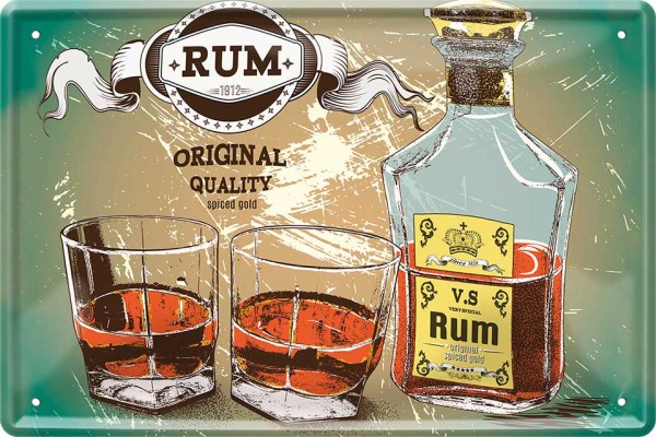 Blechschild " Rum - Original Quality "