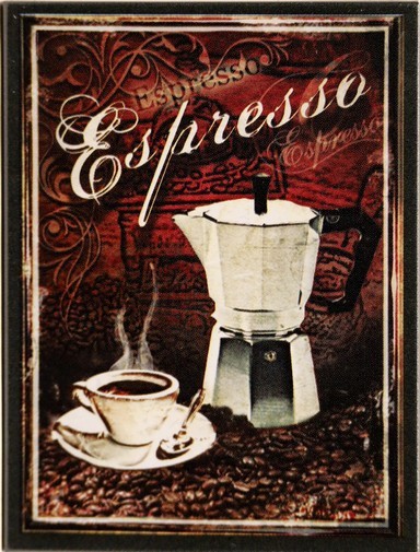 Kühlschrank Metall Magnet " Espresso "