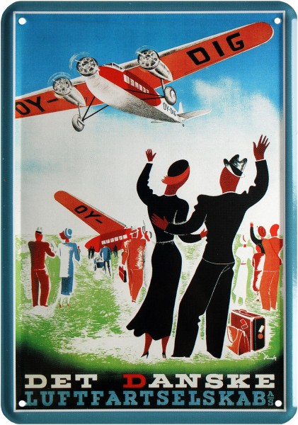 Postkarte " Det Danske Luftfartselskab "