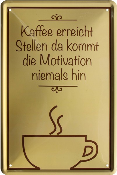 Blechschild XXL Kaffee Coffee Shop