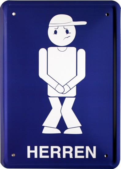 Blechschild 15 x 21 cm " Toilette Männer Man "
