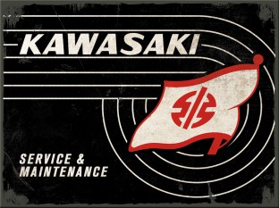 Kühlschrank Magnet 6 x 8 cm "Kawasaki-Tank Logo"