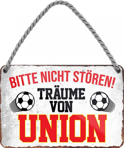Türhängeschild 18 x 12 cm " Ich Träume von Union - Fußball"