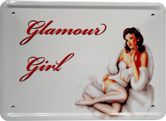 Blechschild 15 x 21 cm "Glamour Girl"
