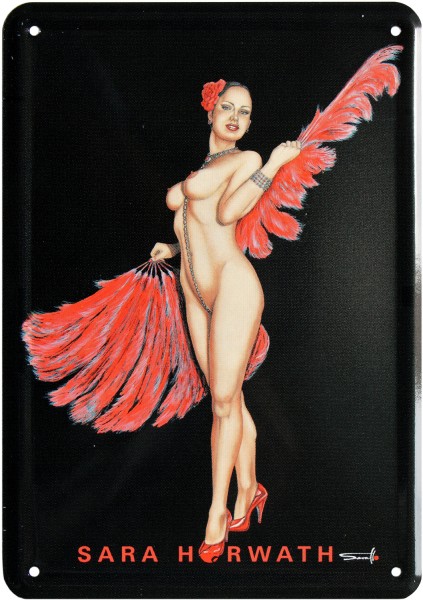 Postkarte "Sara Horwath Sexy Bourlesque Lady "